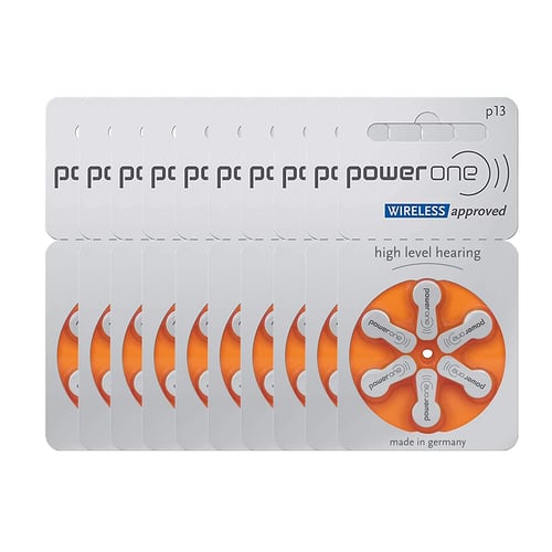 علبة بطارية سماعة الاذن باور وان الماني power one...