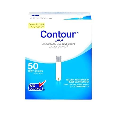 شرائط قياس السكر كونتور – 50 قطعة