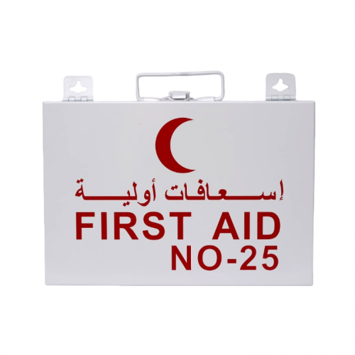 حقيبة اسعافات اولية حديد معبأة مقاس صغير رقم 25