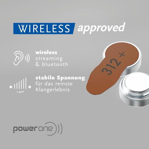 علبة بطارية سماعة الاذن باور وان الماني power one...