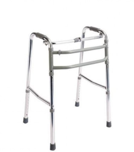 مشاية كبار السن رباعية قابلة للطي بدون عجلات