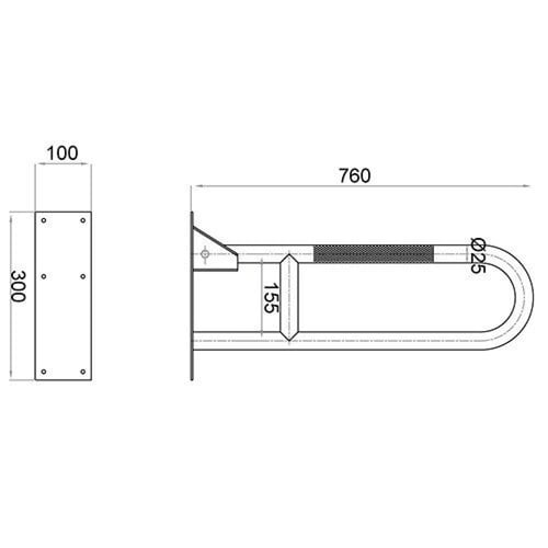 سبيس مقبض حمام ستانليس sb- 138