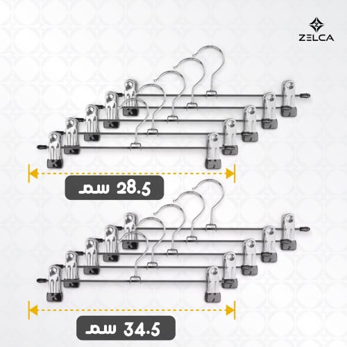 علاقة - علاقات ملابس ستانلس ستيل مع مشبك ( 10 حبات...