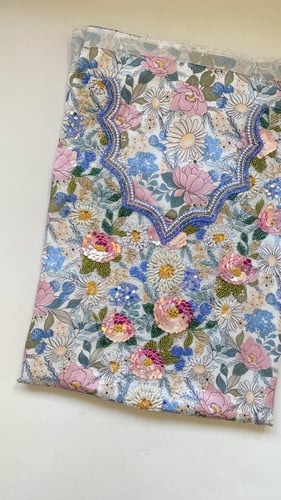 مخور حرير ايطالي شغل خرز وتطريز وفصوص