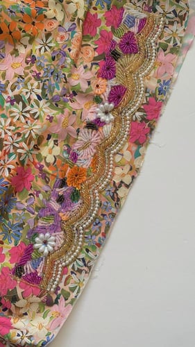 مخور حرير ايطالي شغل تطريز خرز ولولو