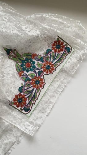 مخور دانتيل شغل تطريز وفصوص (بدون بطانة)