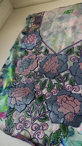 مخور حرير ايطالي شغل ثري دي