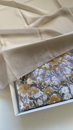 مخور حرير ايطالي شغل خرز وتطريز وفصوص