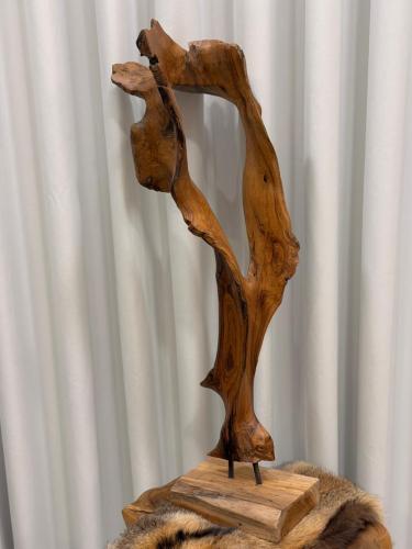 Wooden decor from natural teak wood height: 85 cm
