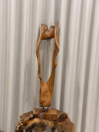 Wooden decor from natural teak wood height: 85 cm