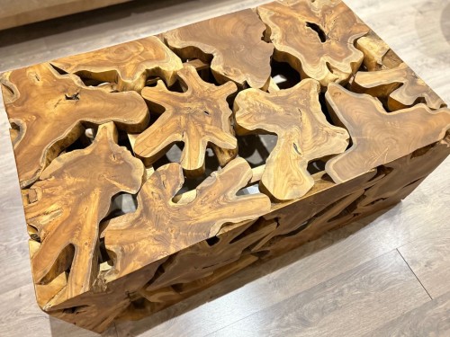 طاوله وسط خشب تيك الطول ١.٢٠ سم العرض ٧٤ سم الارتف...