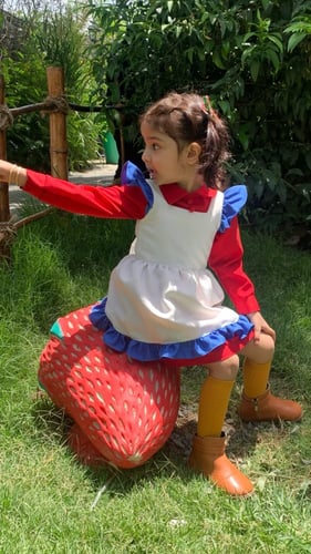 فستان ساندي بل (مع الجوارب وبكلات الشعر)