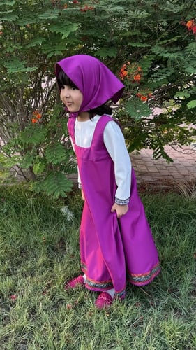 فستان ماشا (مع ربطة الرأس)