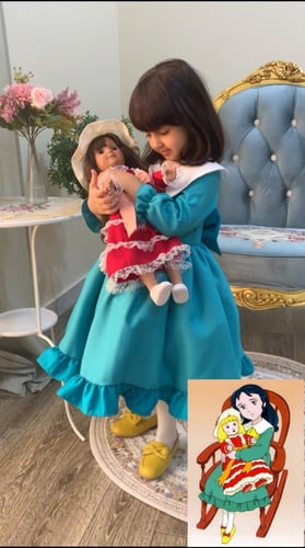 فستان سالي التيفاني (مع اكسوار شعر)