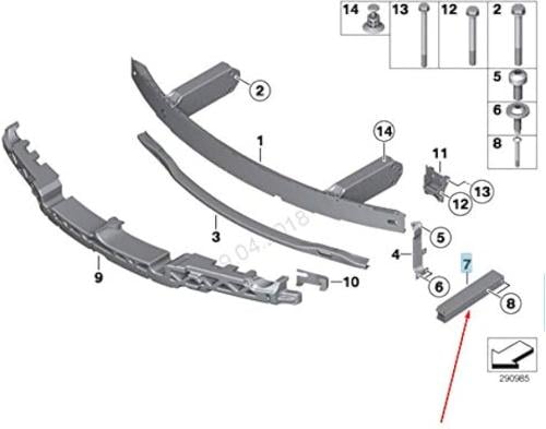 Original used BMW F06 F12 F13 front bumper lower b...