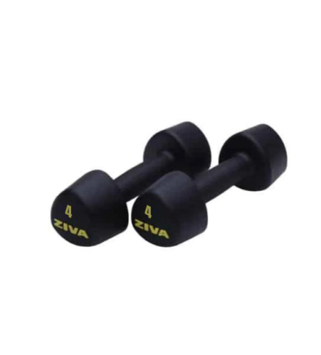 طقم دمبل (أثقال) من ZIVA اسود- 4كجم