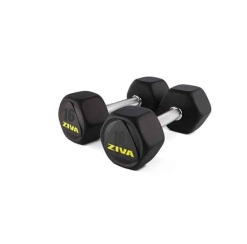 طقم دمبل SL السداسي من المطاط من زيفا 16 كجم