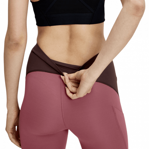 أون رننج بنطال ضيق بطول 3/4 -نسائي لون كرزي