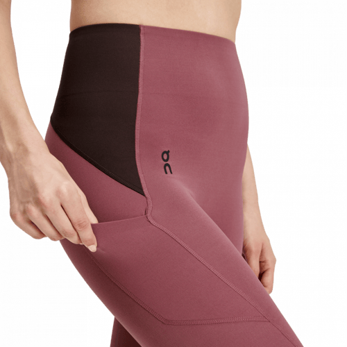 أون رننج بنطال ضيق بطول 3/4 -نسائي لون كرزي