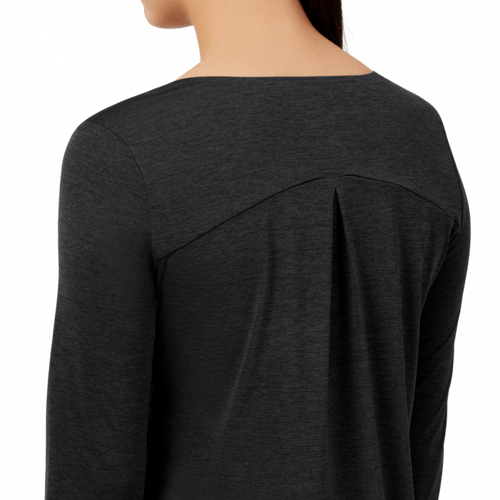 أون رننج شيرت بكم طويل نسائي لون اسود