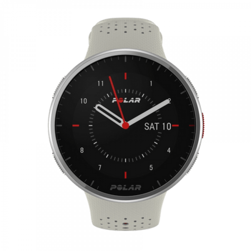 بولار - ساعة لياقة Pacer Pro أبيض/أحمر