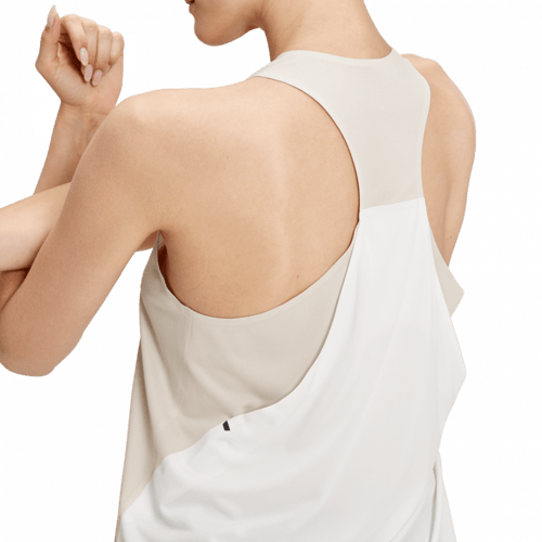 أون رننج تانك تي نسائي لؤلؤي/أبيض غير مصبوغ