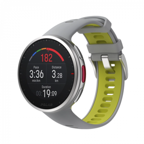 بولار - ساعة لياقة VANTAGE V2 رمادي/اصفر