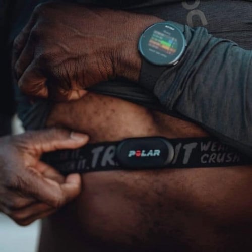 بولار - مراقب معدل ضربات القلب H10 N BLE أسود اللو...