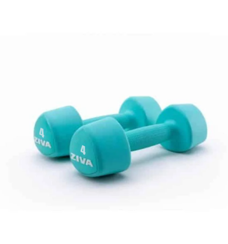 طقم دمبل (أثقال) من ZIVA تركواز - 4كجم