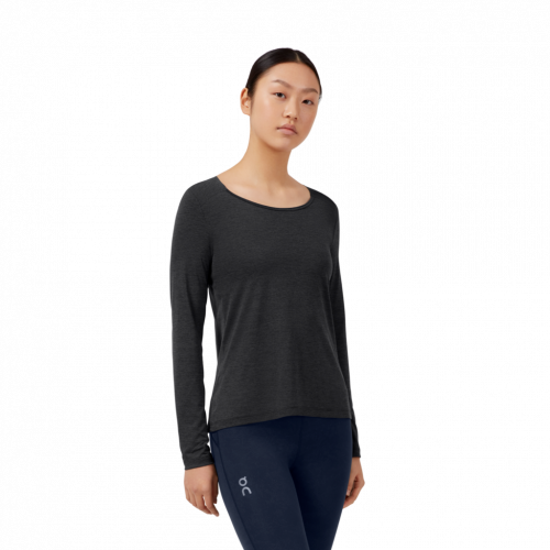 أون رننج شيرت بكم طويل نسائي لون اسود