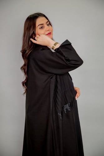 عبايه كريب كتان