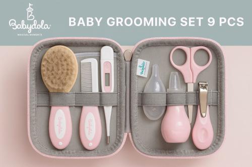 مجموعة عناية الطفل حديث الولادة 9قطع مع حقيبة
