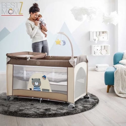 محبس اطفال وسرير مواليد متعدد 5 في 1 عالمي ومتعدد...