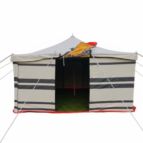 خيمة علي شكل بيت شعر, صناعة باكستانية, أبيض مخطط,...