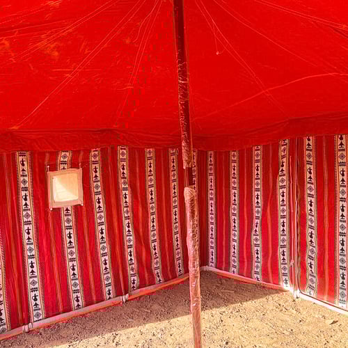 خيمة علي شكل بيت شعر, صناعة باكستانية, أسود مخطط,...