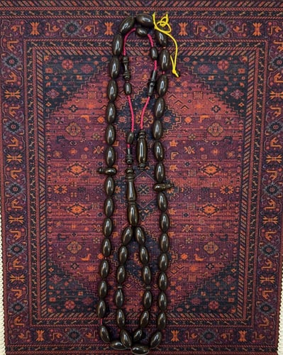 A Tasbih of fossilized coral