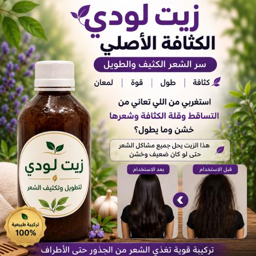 زيت لودي لتطويل وتكثيف الشعر