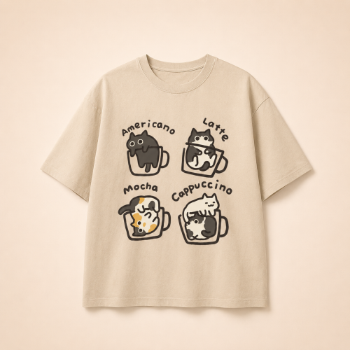 تيشيرت Brew & Meow