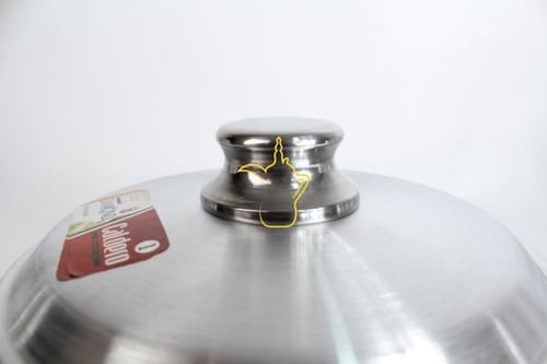 طقم قدور باكستاني عريض المنيوم ثقيل 5 مقاسات