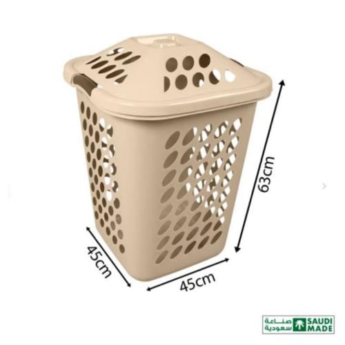 سلة غسيل مع غطاء سعة 65 لتر