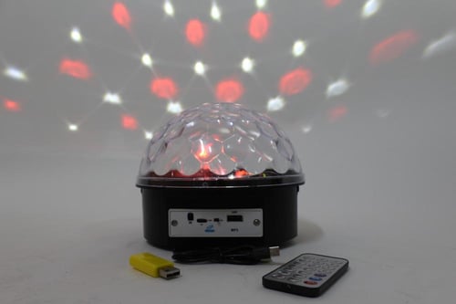 سماعة بلوتوث شحن لاسلكي مع اضائة LED كريستال