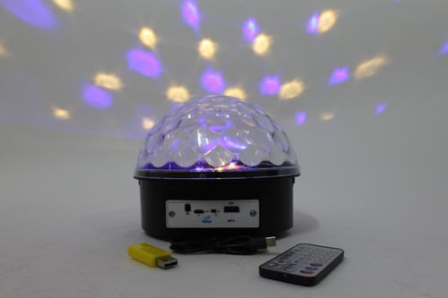 سماعة بلوتوث شحن لاسلكي مع اضائة LED كريستال