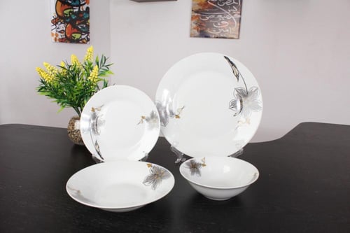 طقم سفرة بورسلان 16 قطعة يكفي 4 أشخاص