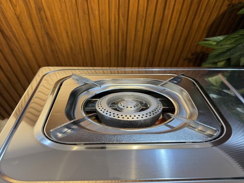 موقد غاز استيل 2 عين أوتوماتيك OKAE