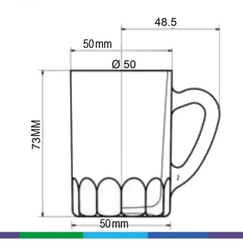 بيالات شاي زجاج سادة بادريق الاصلي طقم 6 حبة