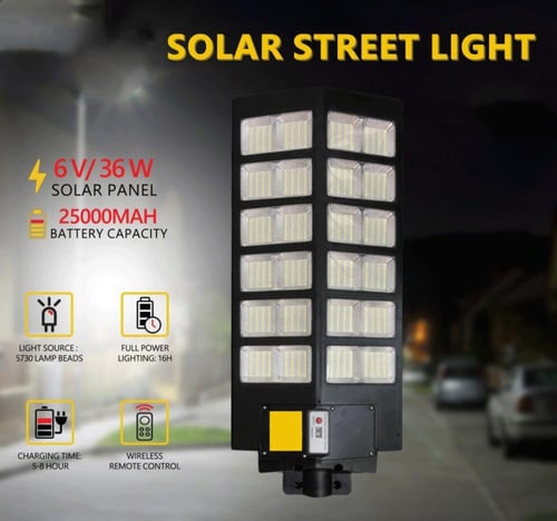 مصباح طاقة شمسية دينكس مع بطارية بسعة 25000 مللي أ...