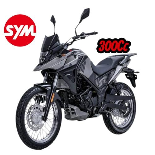 NHT300 SYM دراجة ادفنشر دباب motorcycle لون رمادي