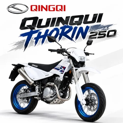 دراجة QUINQUI THORIN DR-Z 250 motorcycle لون ابيض