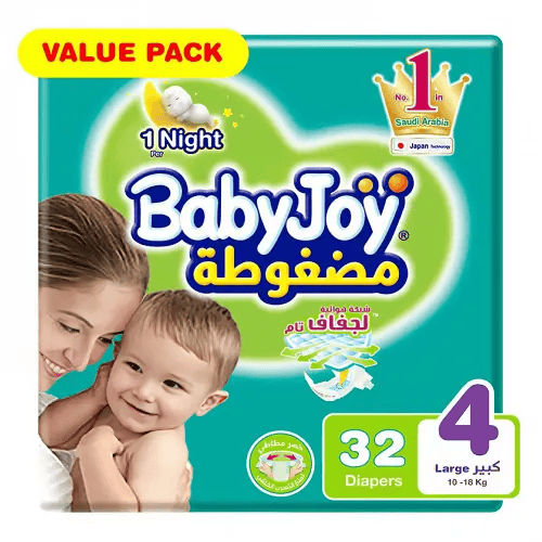 بيبي جوي حفاضات أطفال مقاس 4 العبوة الاقتصادية 32...