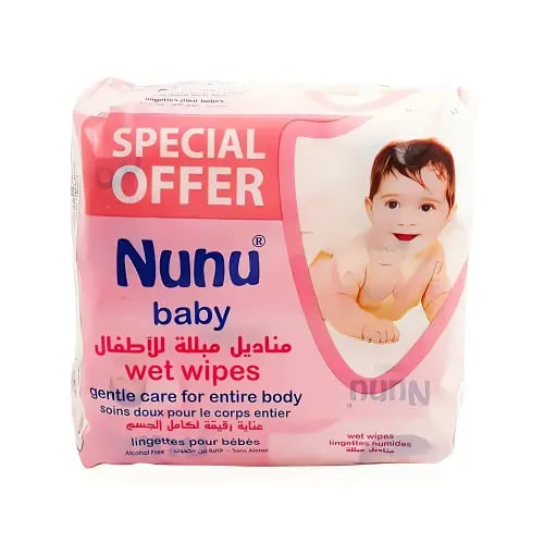 مناديل نونو مبللة للرضع لتنظيف فائق اللطف والعناية...